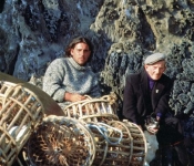 Fishermen relax after a day fishing for lobster kerry